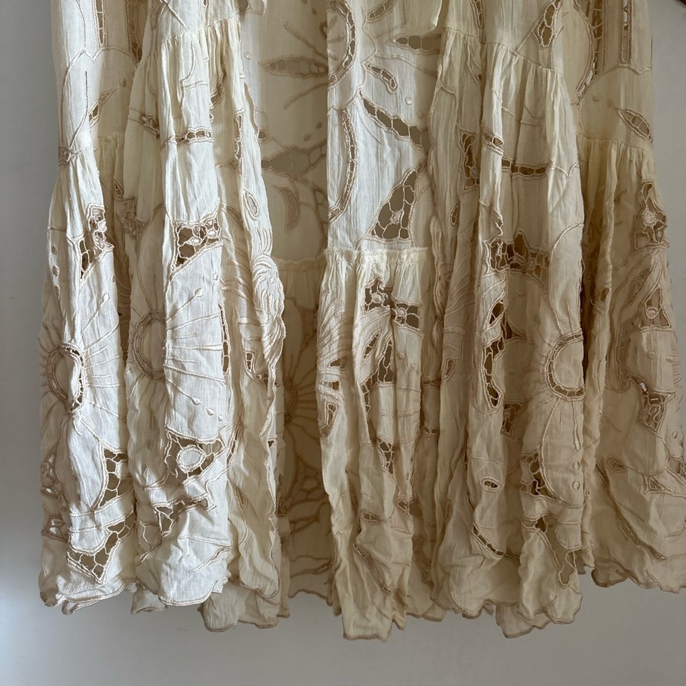 🕊️✨Free People Loveland Kimono XS/S Ivory Embroidered Boho Luxe $598 - Picture 10 of 15